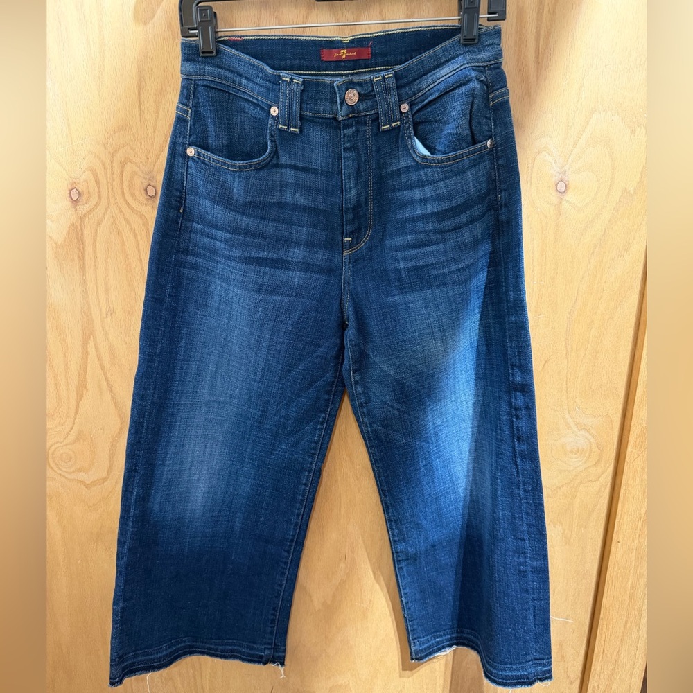 7 For All Mankind Dark Blue Flare Jeans